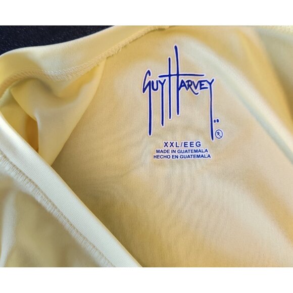 Guy Harvey‎ Shirt Performance Fishing Beach Sun UPF30 Yellow Womens XXL EUC - Picture 9 of 11